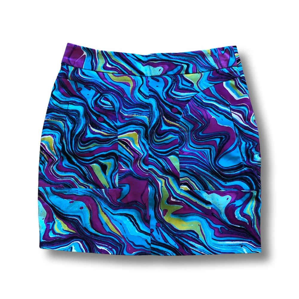 Multi-Colored Print Skirt